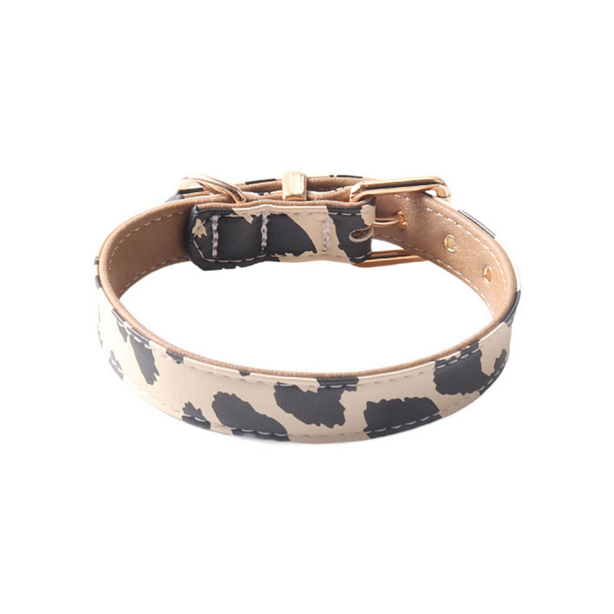 Cow Print PU Dog Collar – Soft & Stylish_CWMM7774