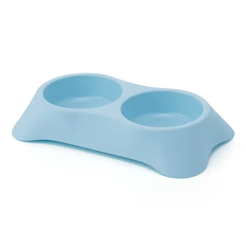 Eco-Friendly Thick Plastic Pet Bowl, Dual Feeder_CWMM5081
