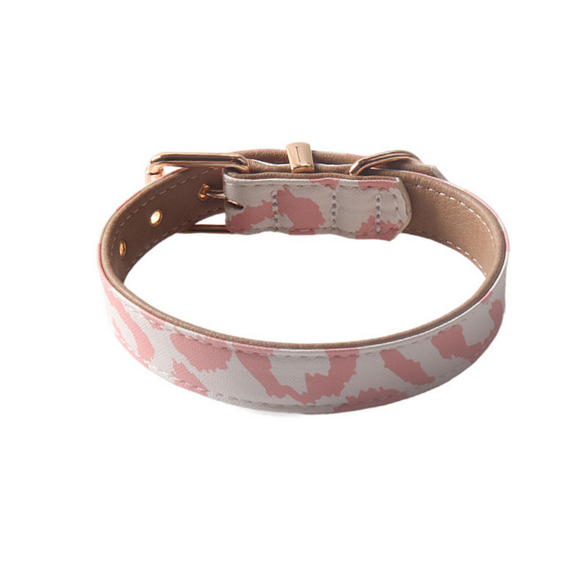 Cow Print PU Dog Collar – Soft & Stylish_CWMM7774