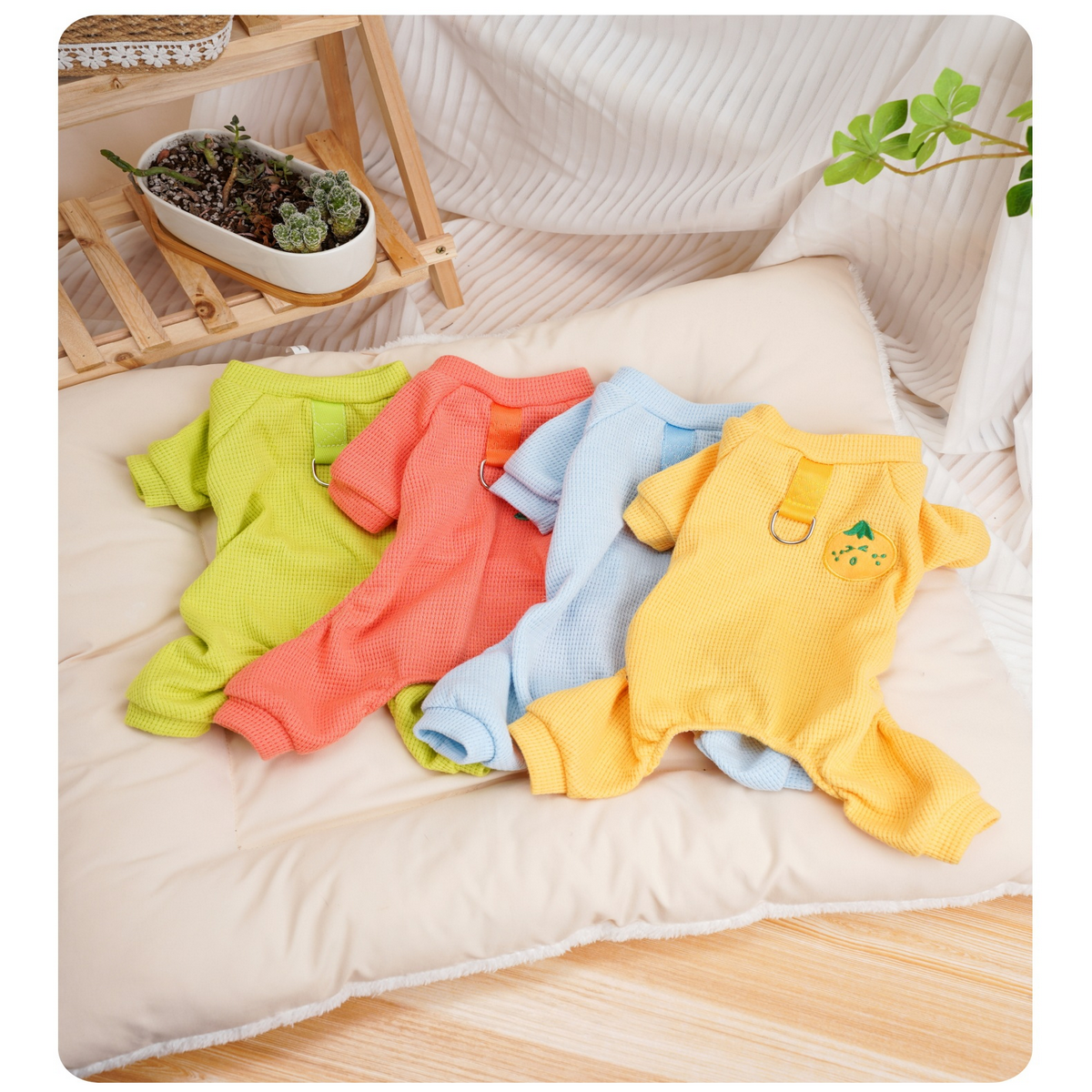 Cozy Waffle Pet Suit – Small Dog Four-Leg Wear_CWMM7349