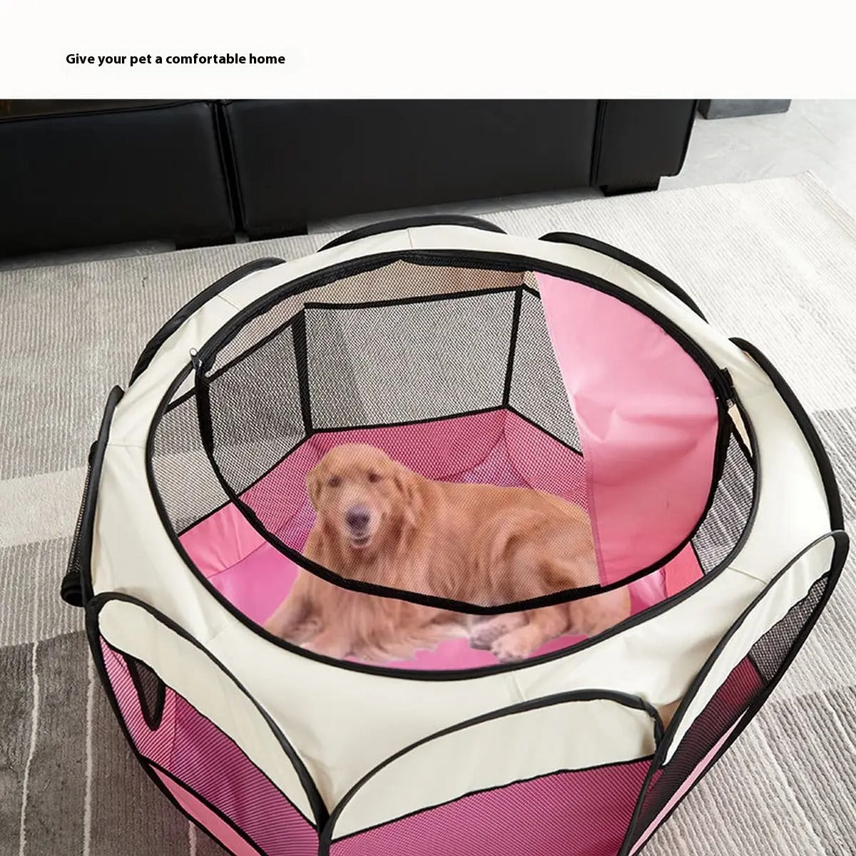 Foldable Waterproof Pet Playpen with Removable_CWMM5884