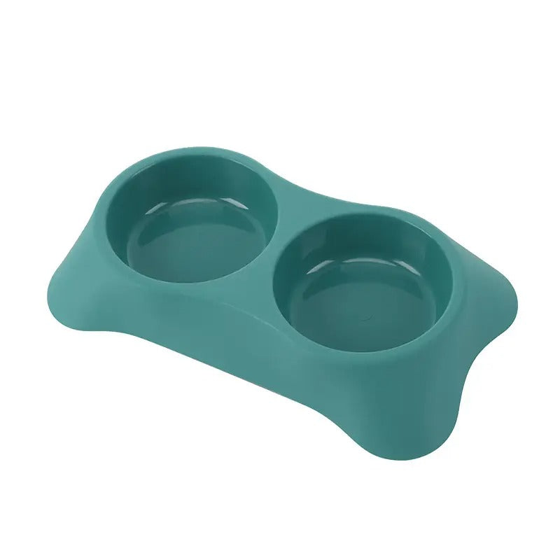 Eco-Friendly Thick Plastic Pet Bowl, Dual Feeder_CWMM5081