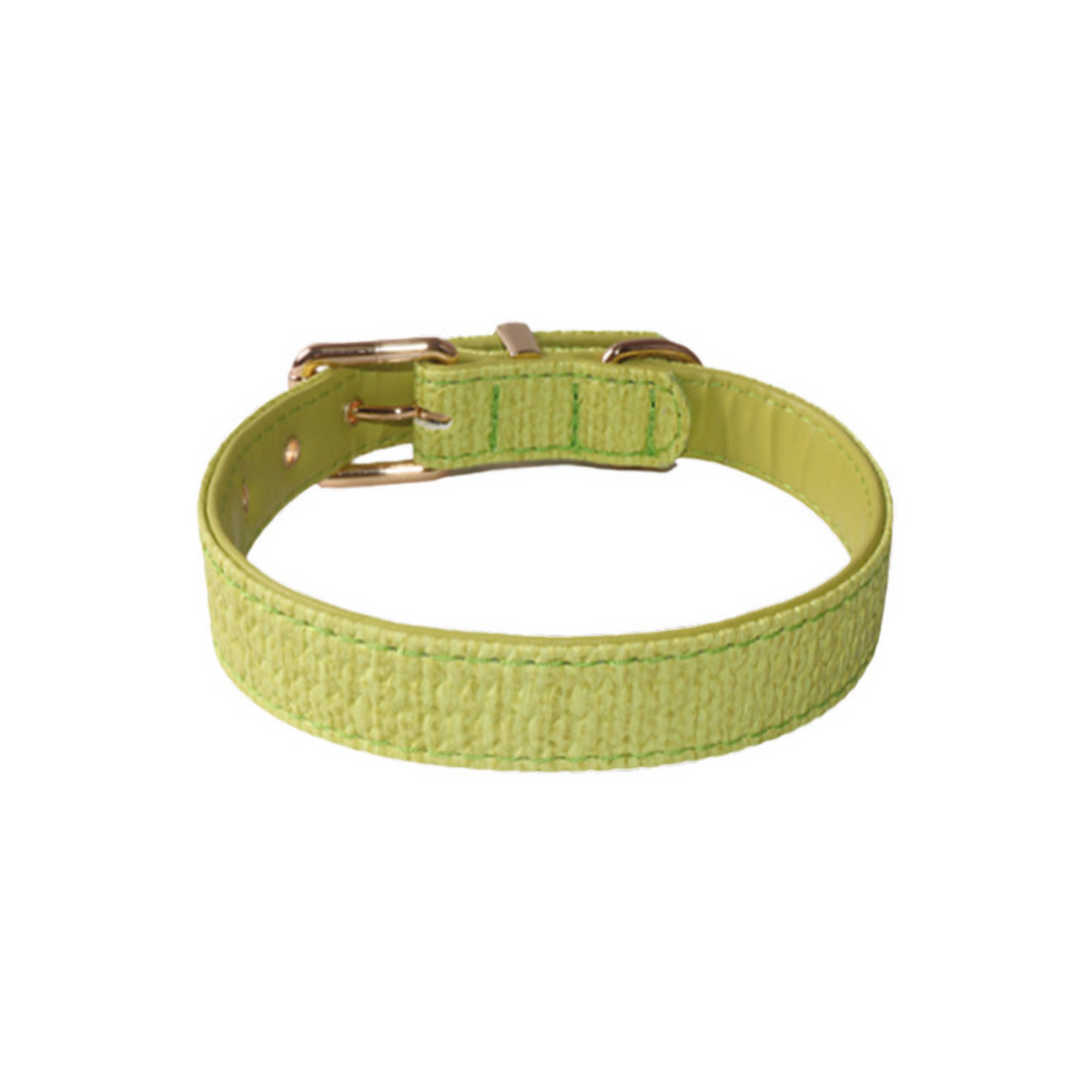 Dual-Sided PU Dog Collar – Woven Texture_CWMM7773