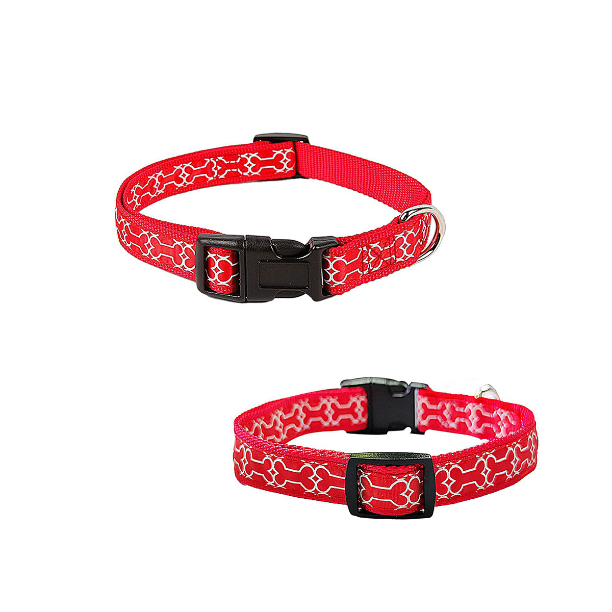 Adjustable Dog Collar with Bone Design for Walks_CWMM7435