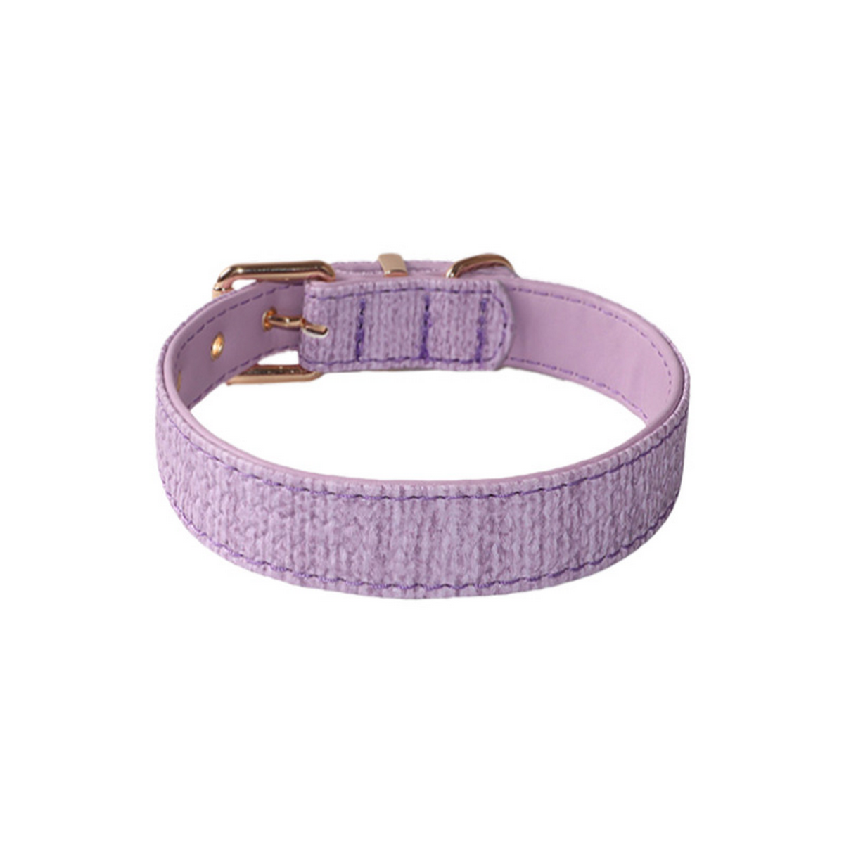 Dual-Sided PU Dog Collar – Woven Texture_CWMM7773
