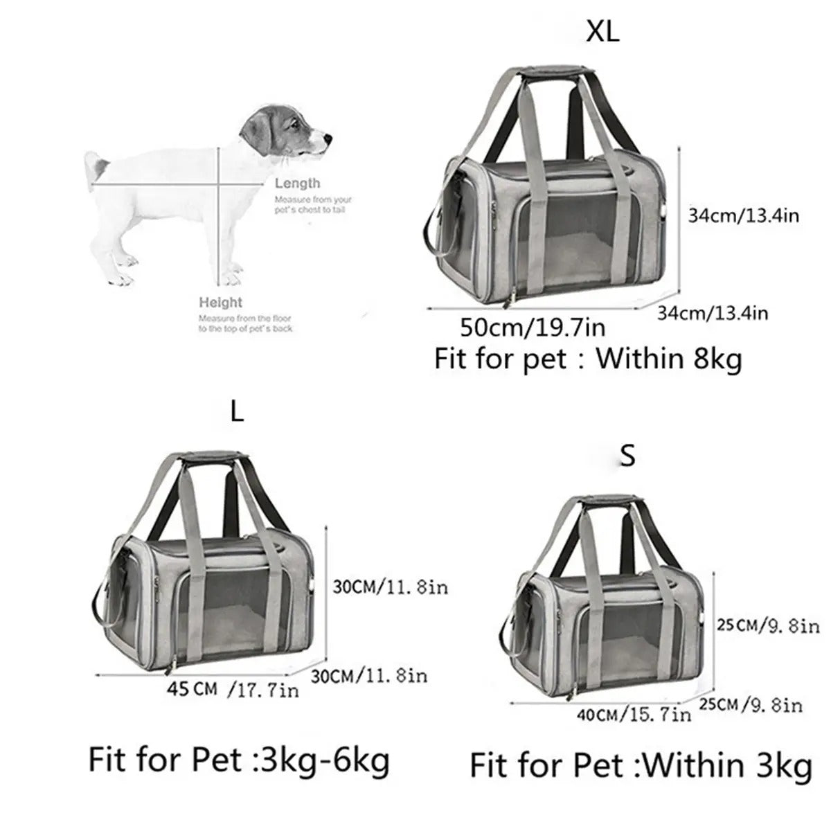 Collapsible Pet Travel Tote for 2 Small Pets_CWMM5984
