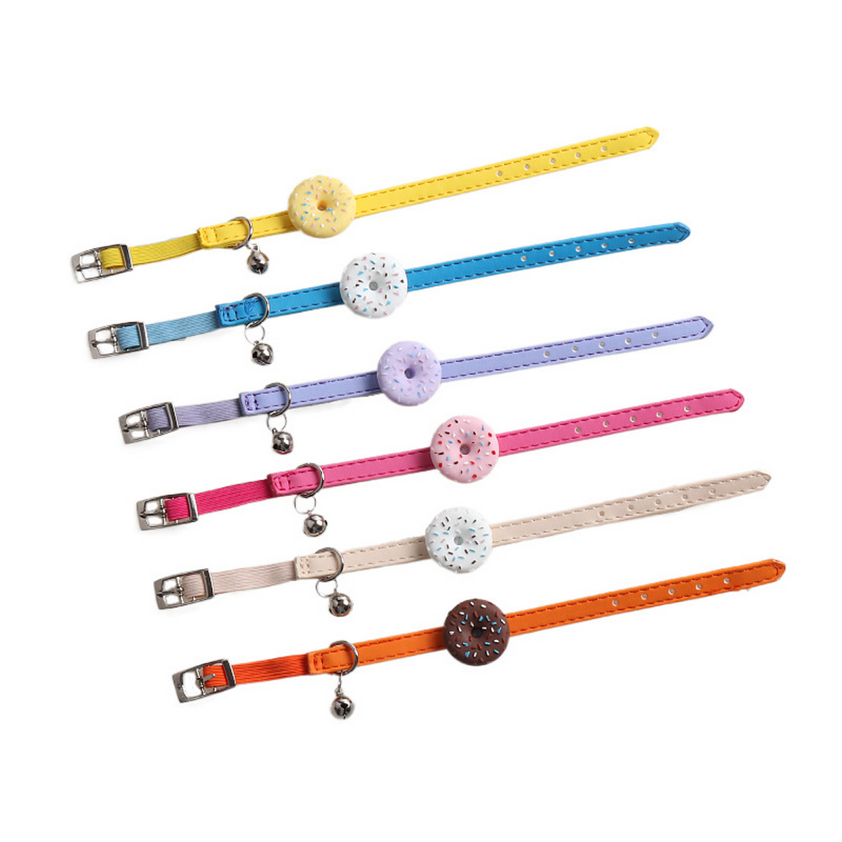 Macaron Elastic Cat Collar – Donut & Heart Cake_CWMM7754