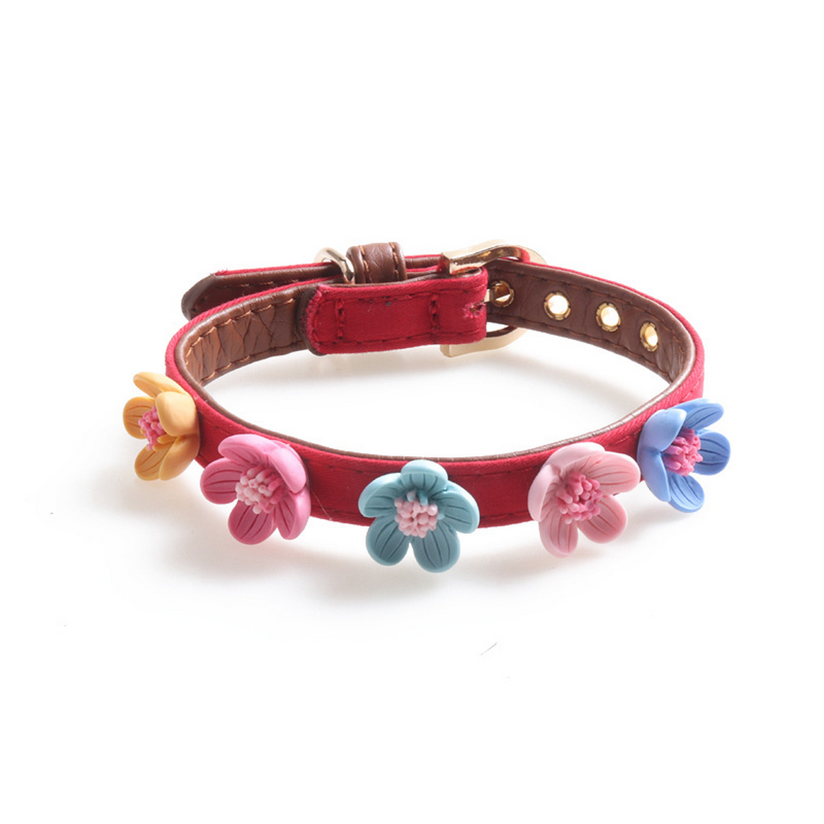 Flower Decor Pet Collar – Durable & Secure_CWMM7756