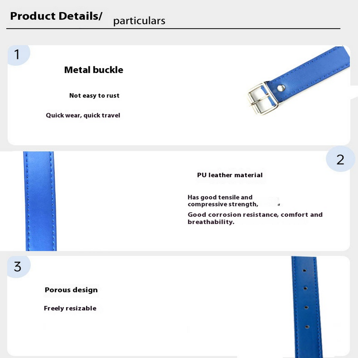 Custom PU Collar with ID Tag for Large Dogs_CWMM7431