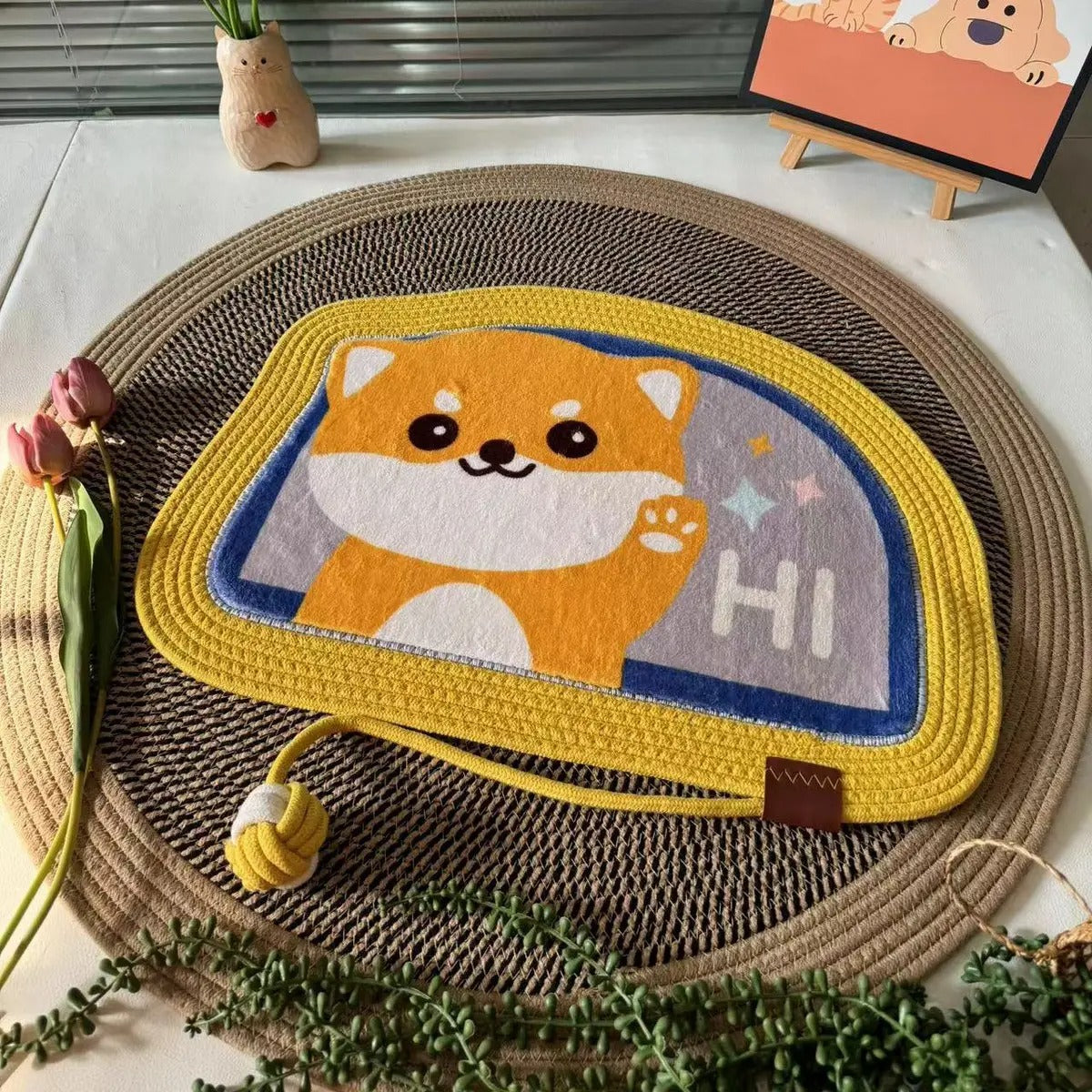 Handwoven Pet Bed Mat Anti-Slip & Scratch-Resist_CWMM6564