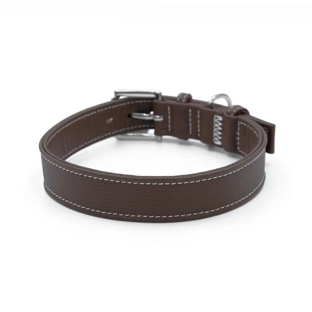 Double Layer Cowhide Litchi Grain Leather Pet Collar_CWMM768