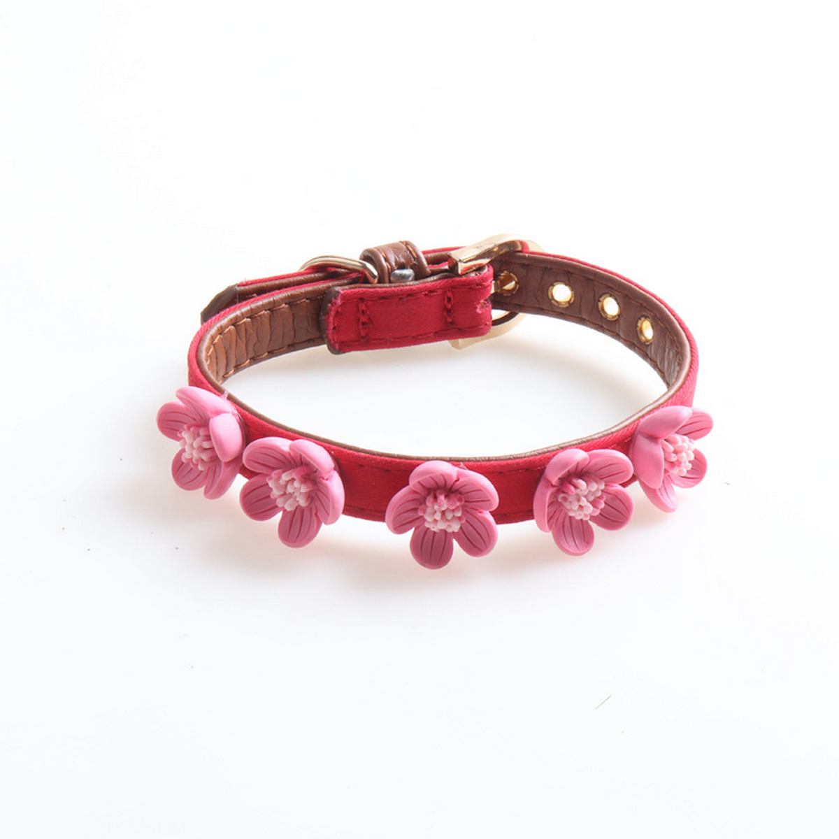 Flower Decor Pet Collar – Durable & Secure_CWMM7756