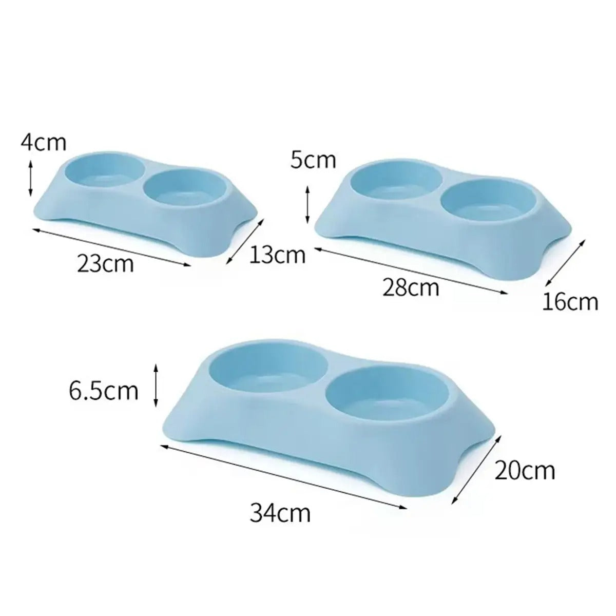 Eco-Friendly Thick Plastic Pet Bowl, Dual Feeder_CWMM5081