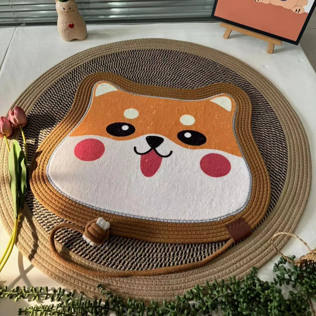 Handwoven Pet Bed Mat Anti-Slip & Scratch-Resist_CWMM6564