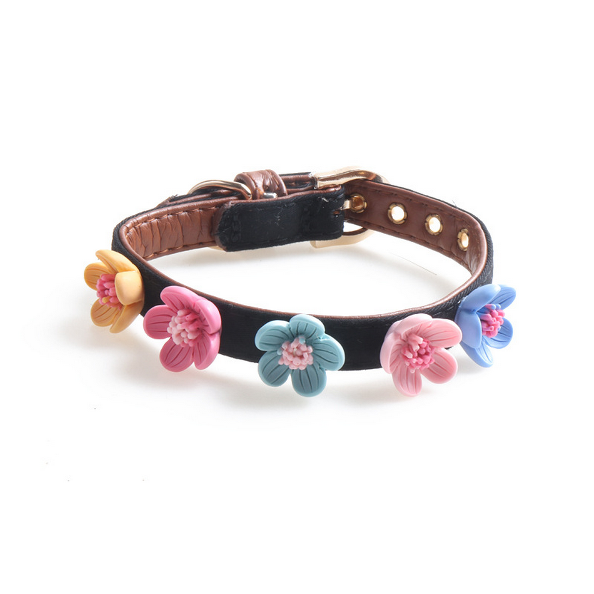 Flower Decor Pet Collar – Durable & Secure_CWMM7756