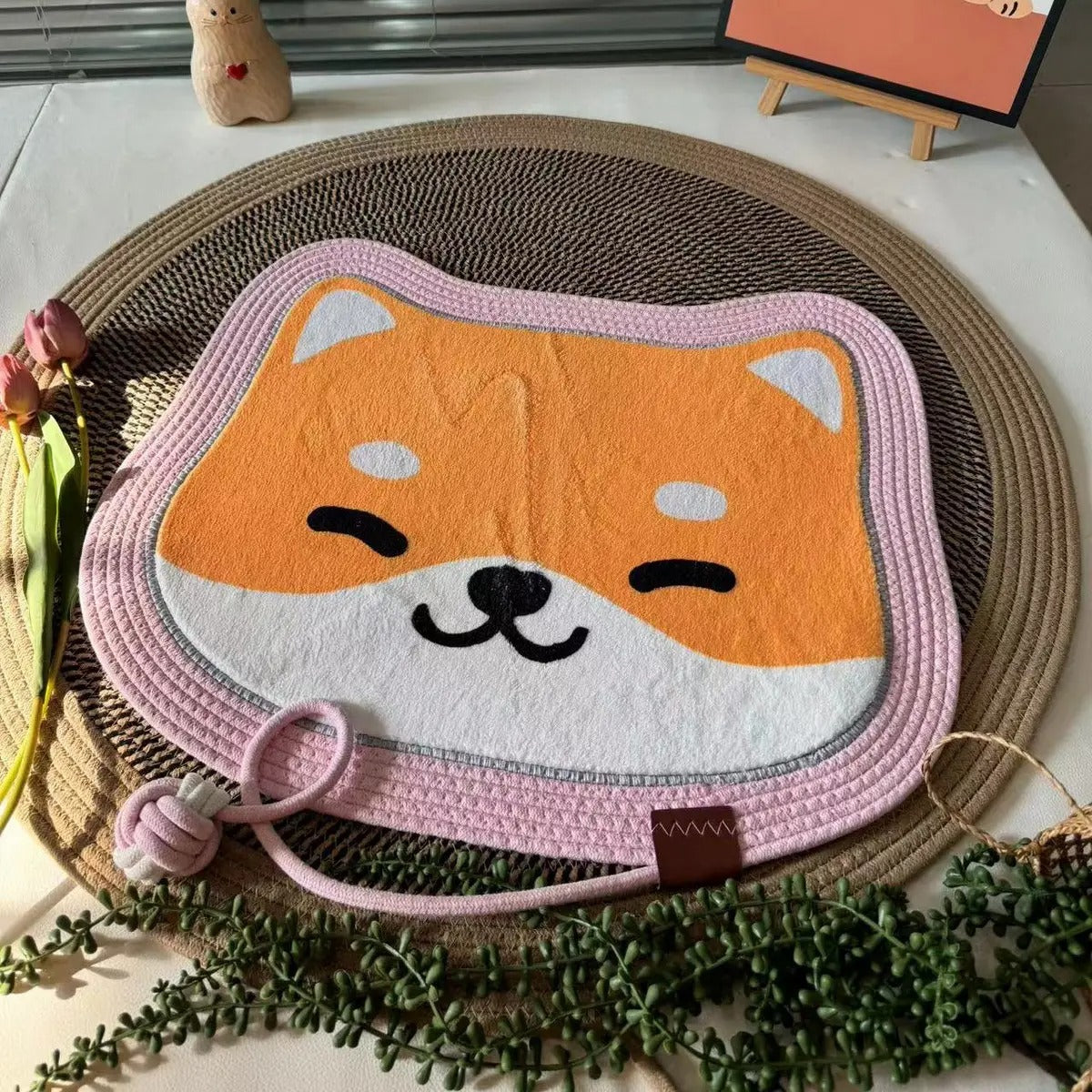 Handwoven Pet Bed Mat Anti-Slip & Scratch-Resist_CWMM6564