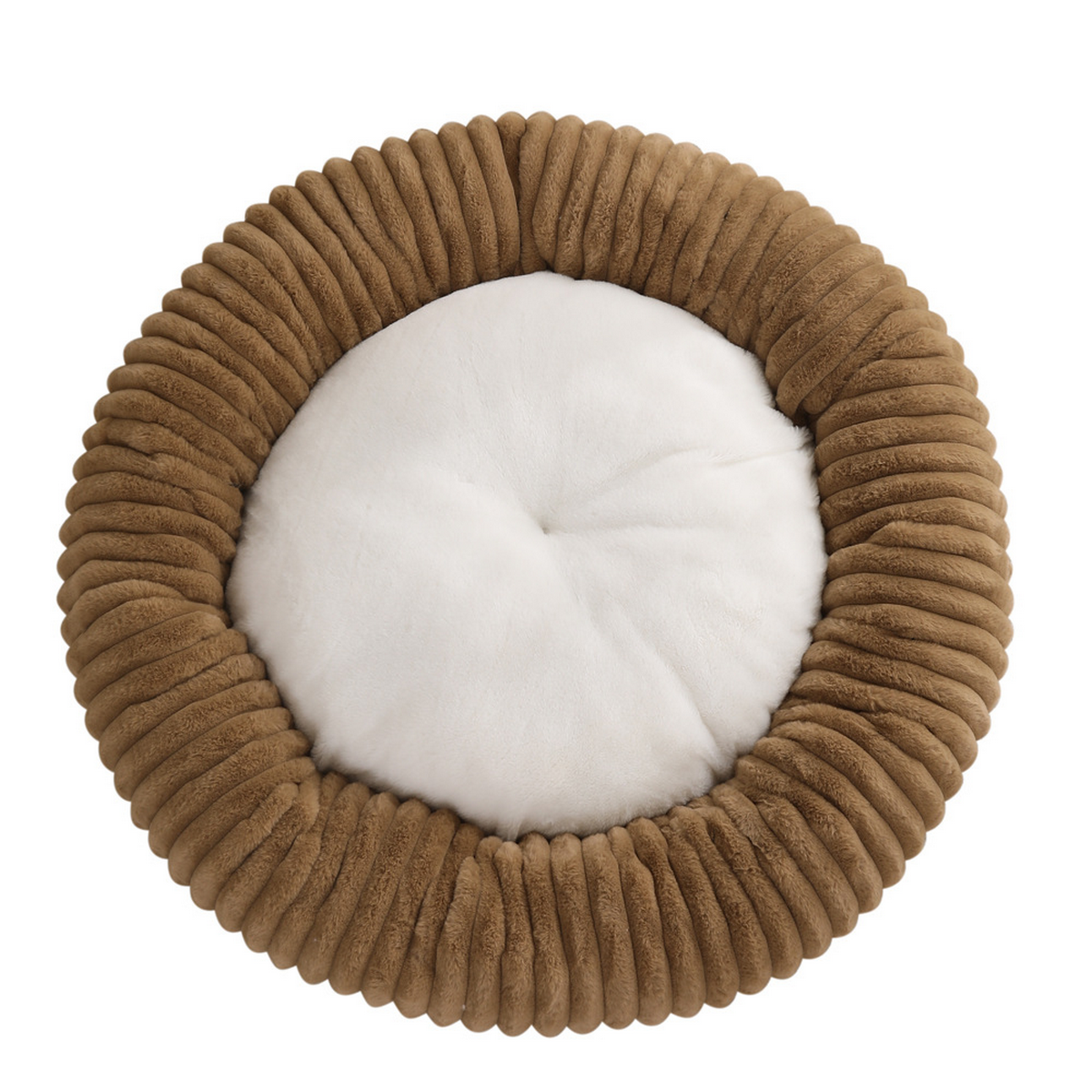 Cozy Round Long Plush Pet Nest – Warm Dog Bed_CWMM7849