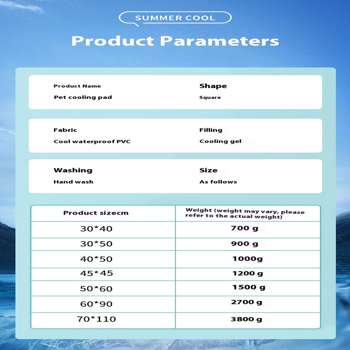 Ice Silk Pet Cooling Cushion for Dogs & Cats_CWMM7844