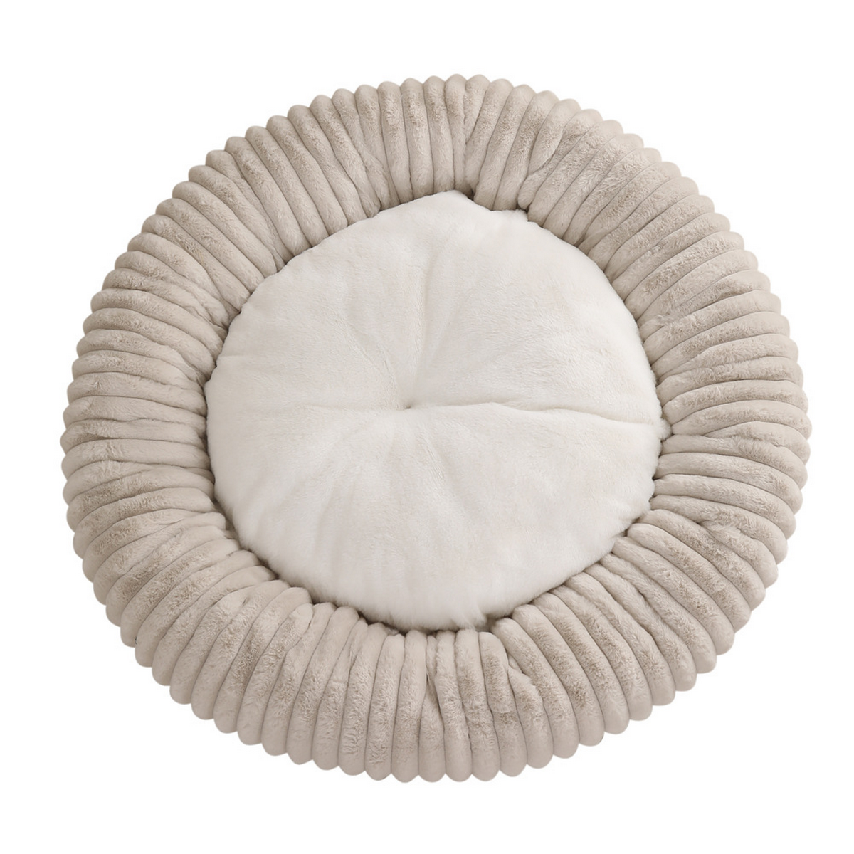Cozy Round Long Plush Pet Nest – Warm Dog Bed_CWMM7849