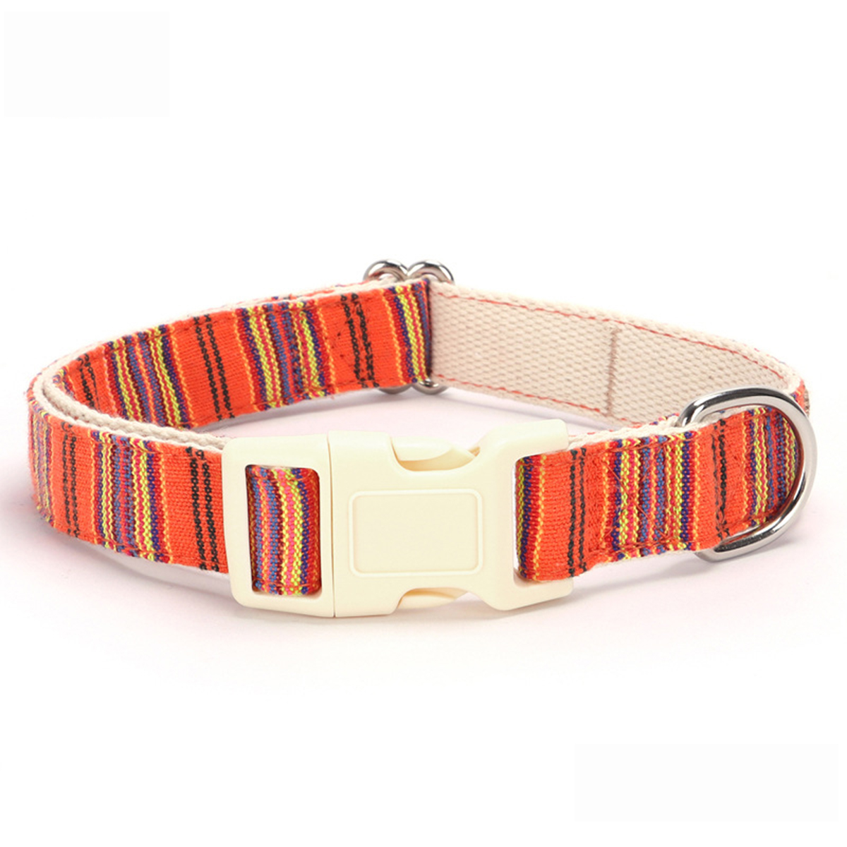Boho Cotton Dog Collar – Adjustable & Lightweight_CWMM7583