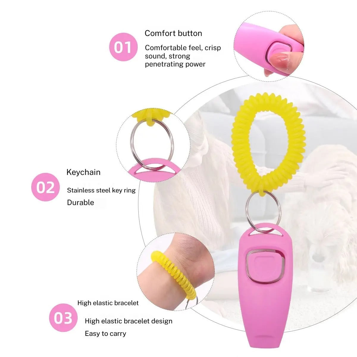 Dog Obedience Training Clicker Whistle_CWMM7967