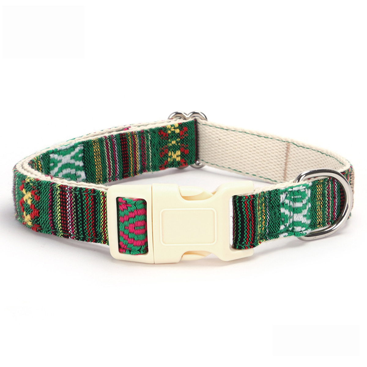 Boho Cotton Dog Collar – Adjustable & Lightweight_CWMM7583
