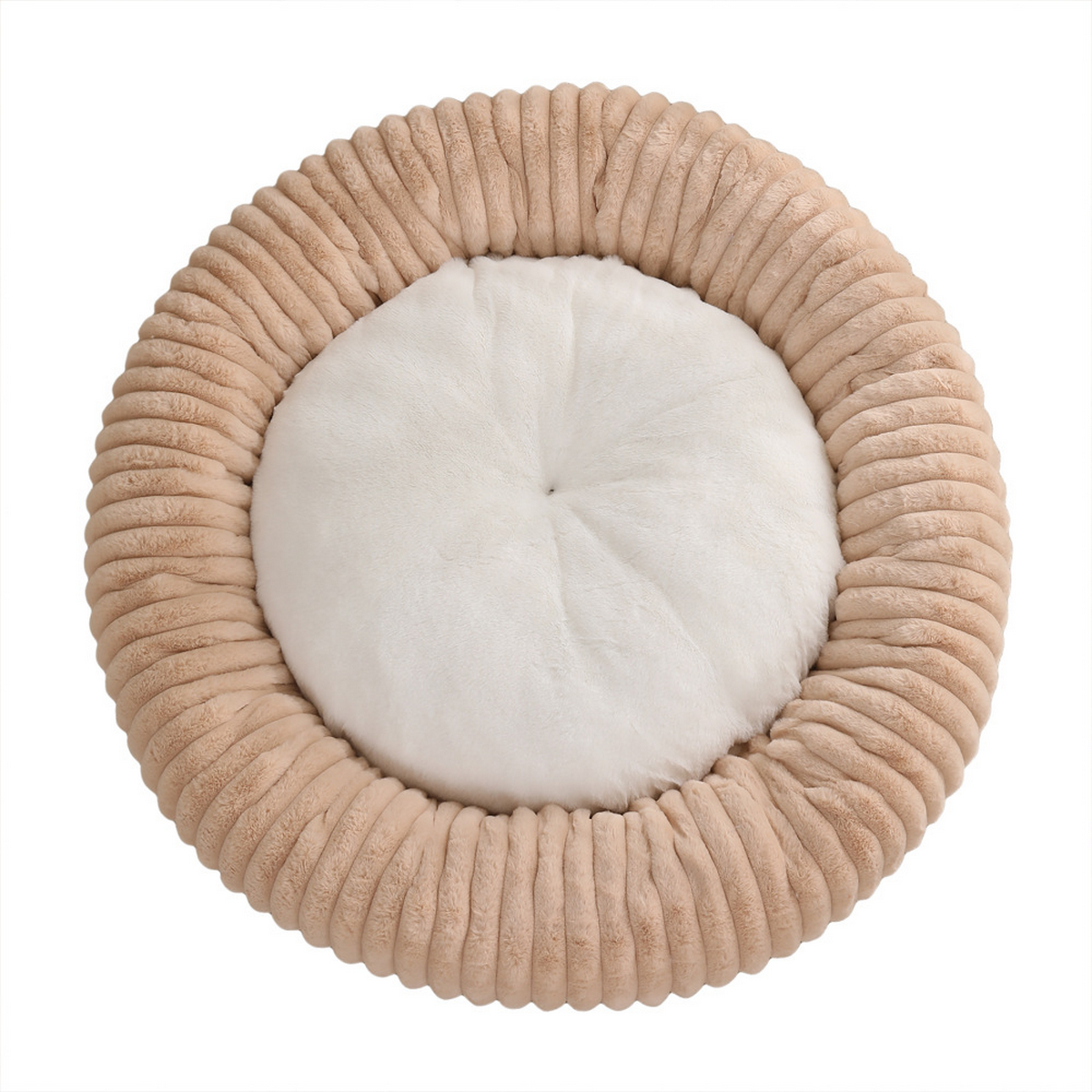 Cozy Round Long Plush Pet Nest – Warm Dog Bed_CWMM7849
