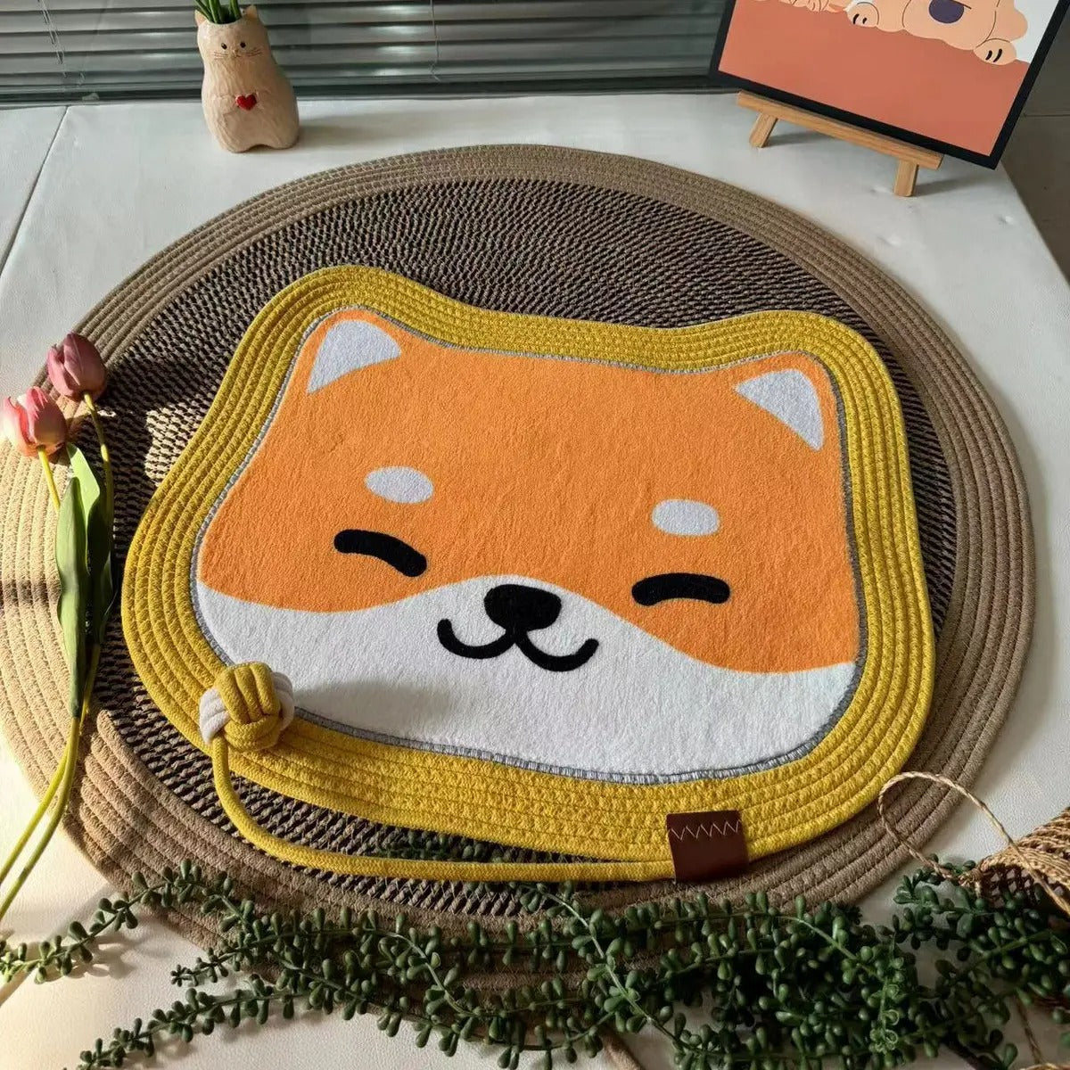 Handwoven Pet Bed Mat Anti-Slip & Scratch-Resist_CWMM6564