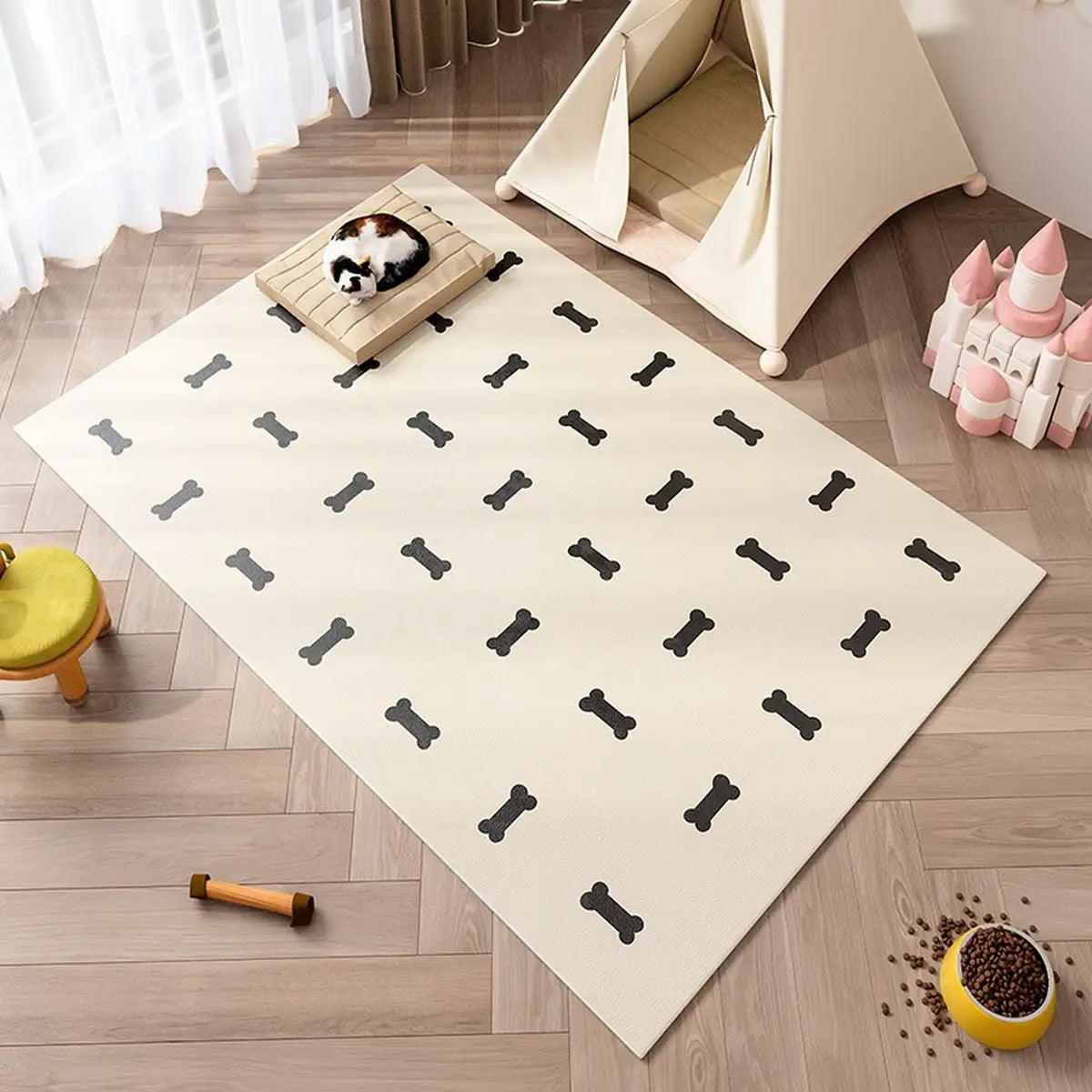 Minimalist Waterproof PVC Pet Mat – Easy Clean_CWMM6068