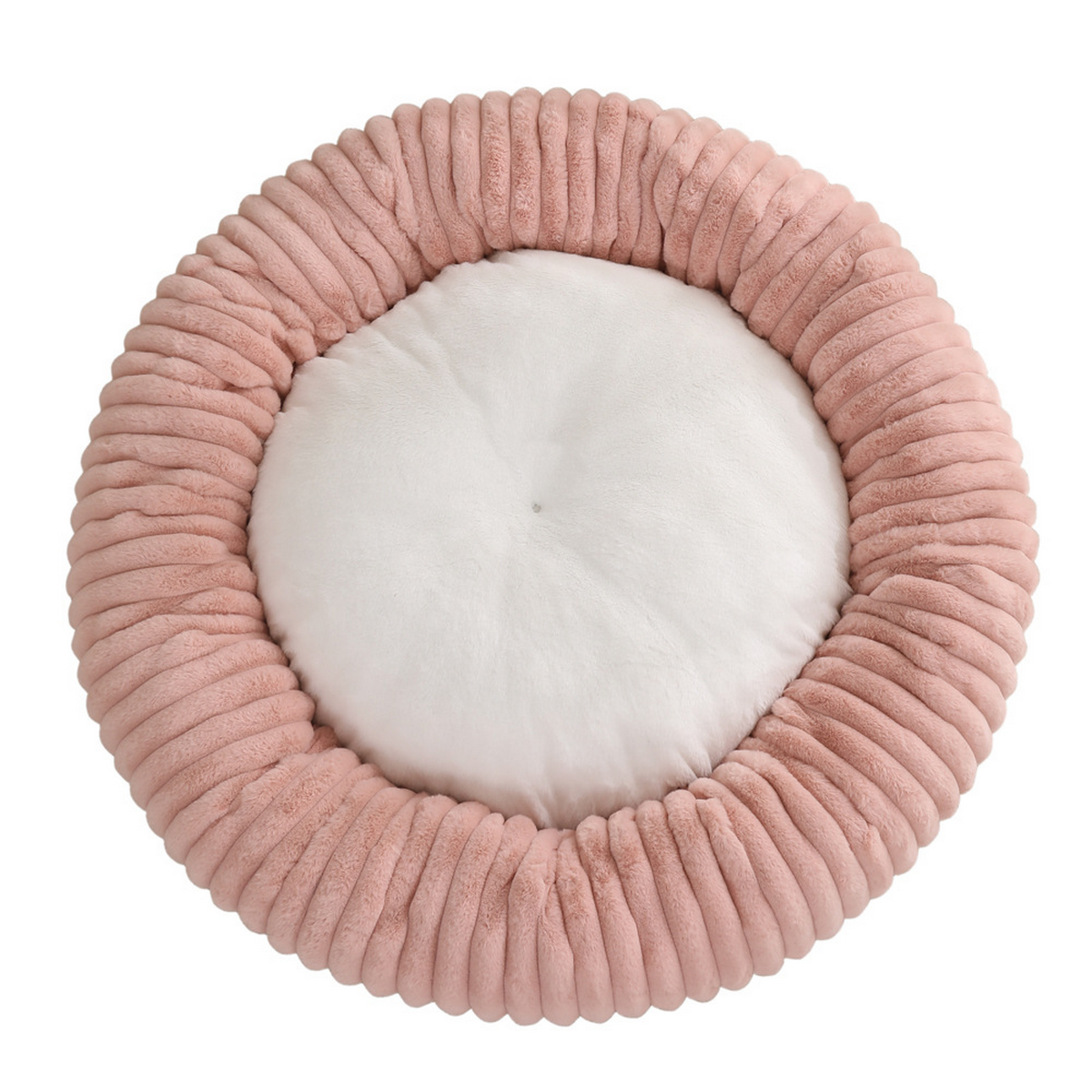 Cozy Round Long Plush Pet Nest – Warm Dog Bed_CWMM7849