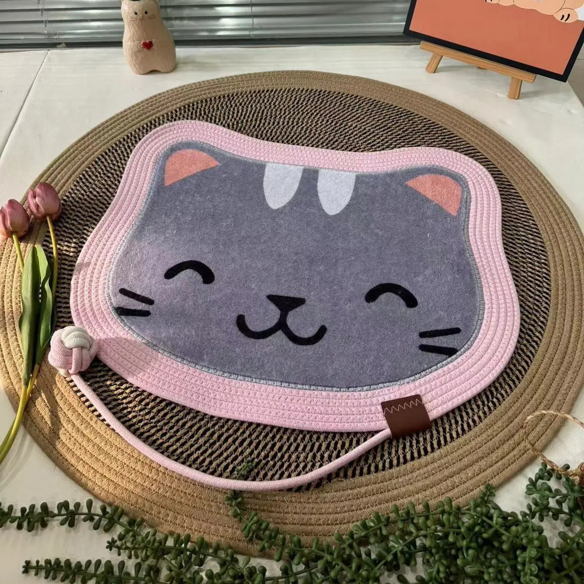 Handwoven Pet Bed Mat Anti-Slip & Scratch-Resist_CWMM6564