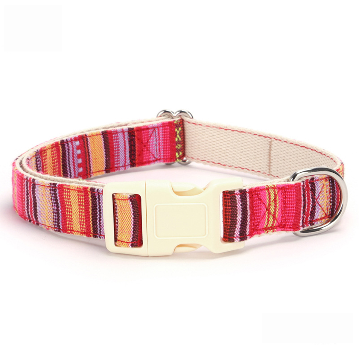 Boho Cotton Dog Collar – Adjustable & Lightweight_CWMM7583
