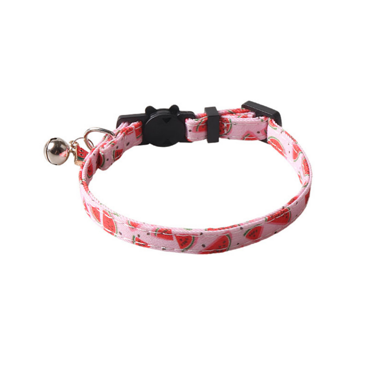 Floral Cat Collar with Bell – Adjustable Fit_CWMM7614