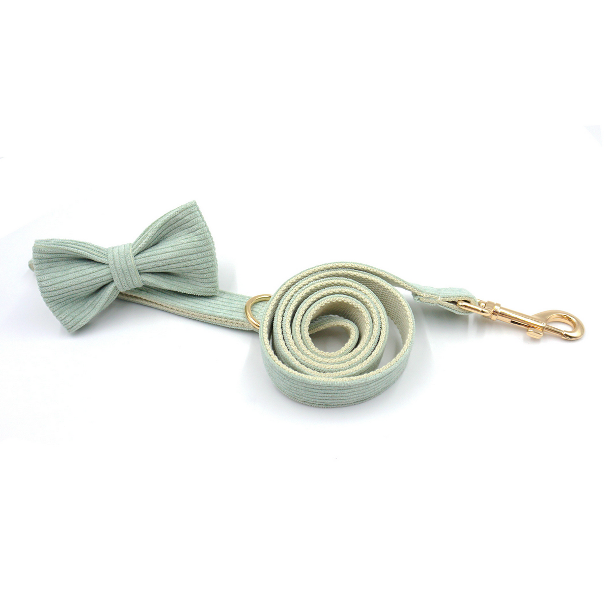 Corduroy Dog Harness Set – Leash & Bowtie_CWMM7085