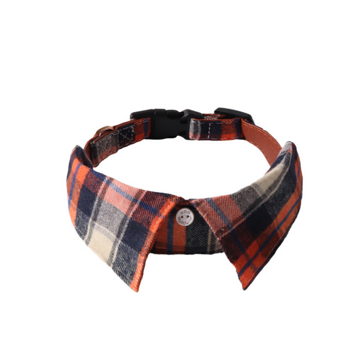 Dog Collar - Plaid Button Design_CWMM7775