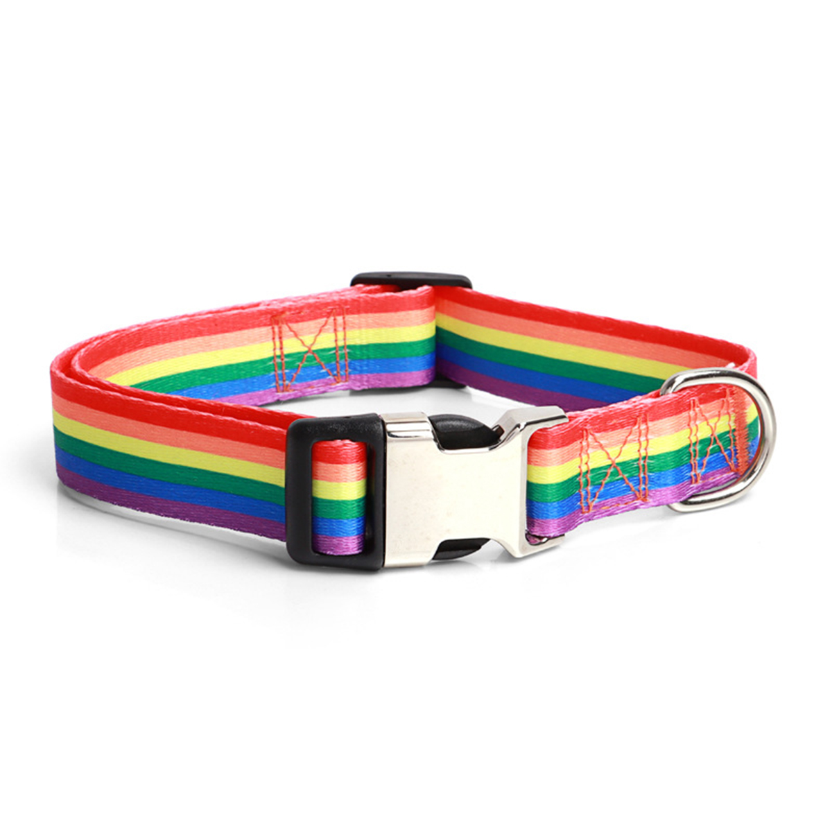 Boho Forest Print Pet Collar with Custom ID_CWMM7576