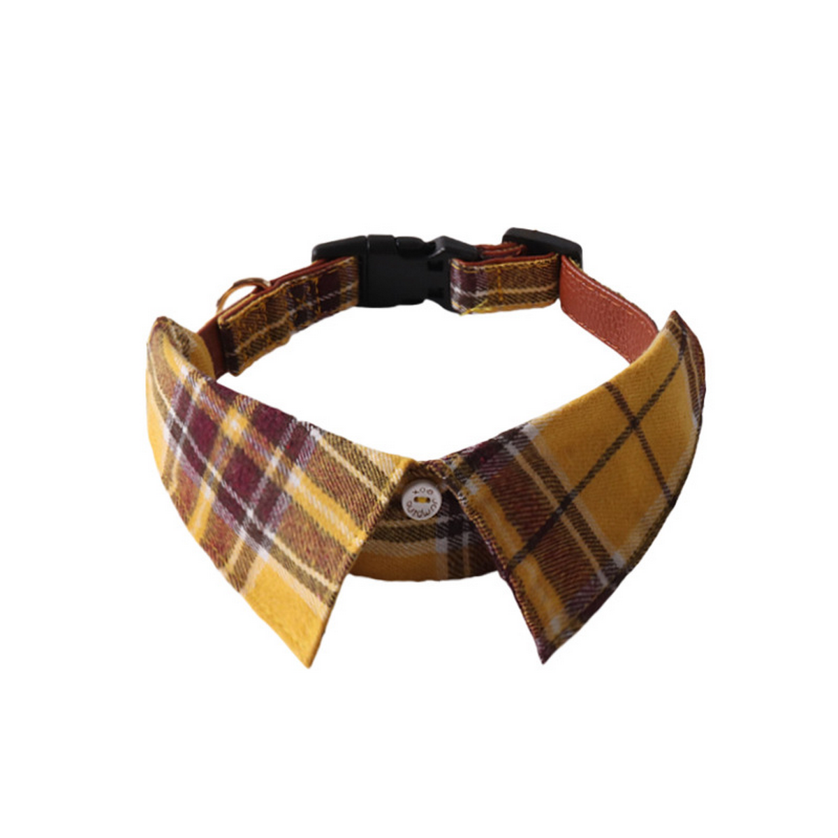 Dog Collar - Plaid Button Design_CWMM7775