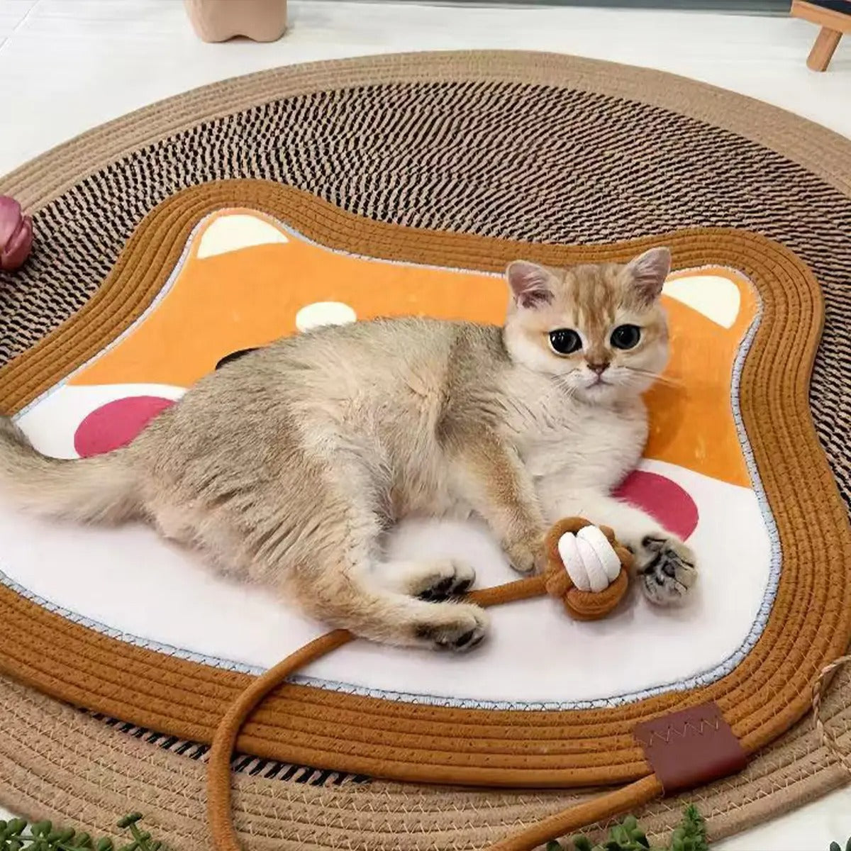 Handwoven Pet Bed Mat Anti-Slip & Scratch-Resist_CWMM6564