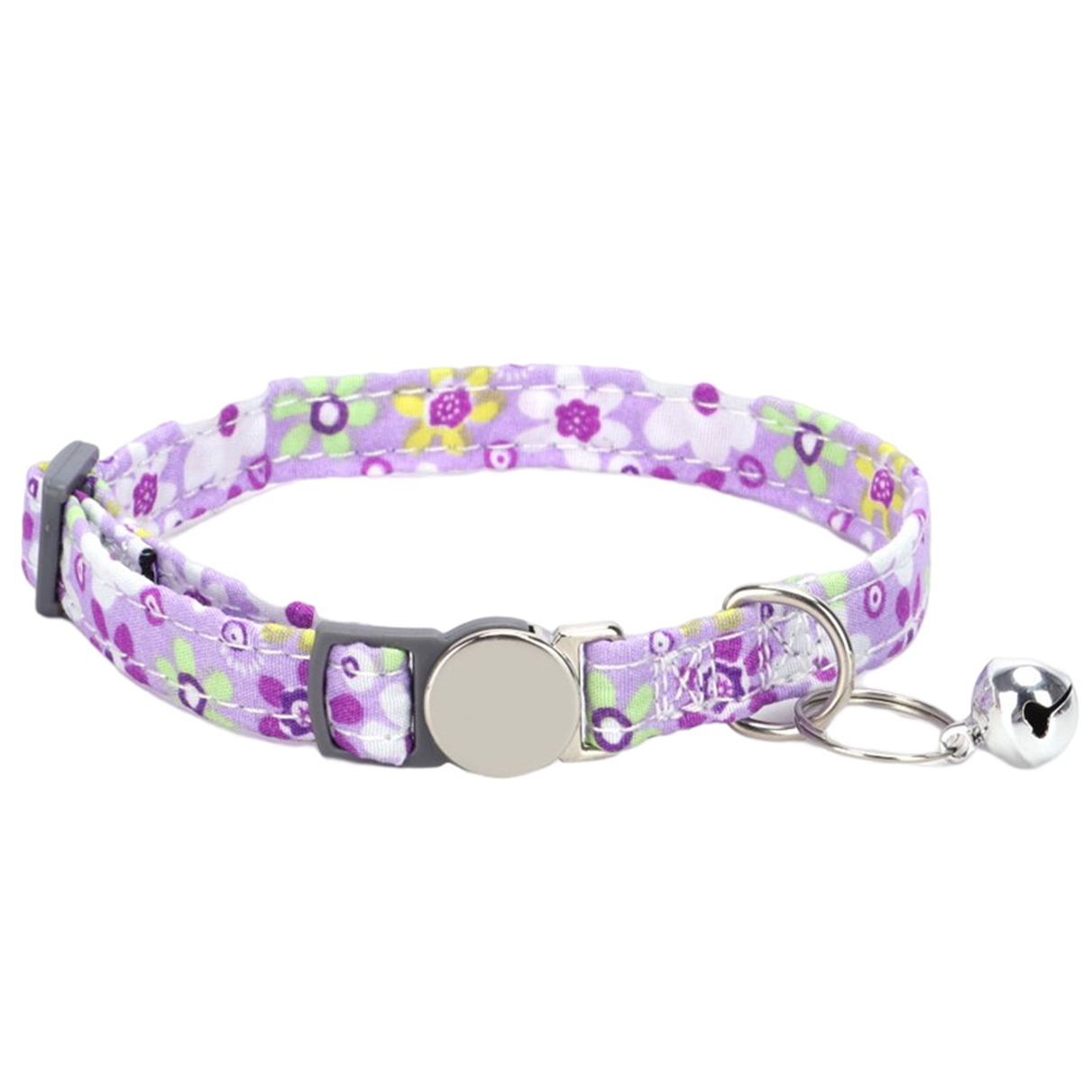 Boho Chic Floral Cat Collar with Custom Engraving_CWMM7577