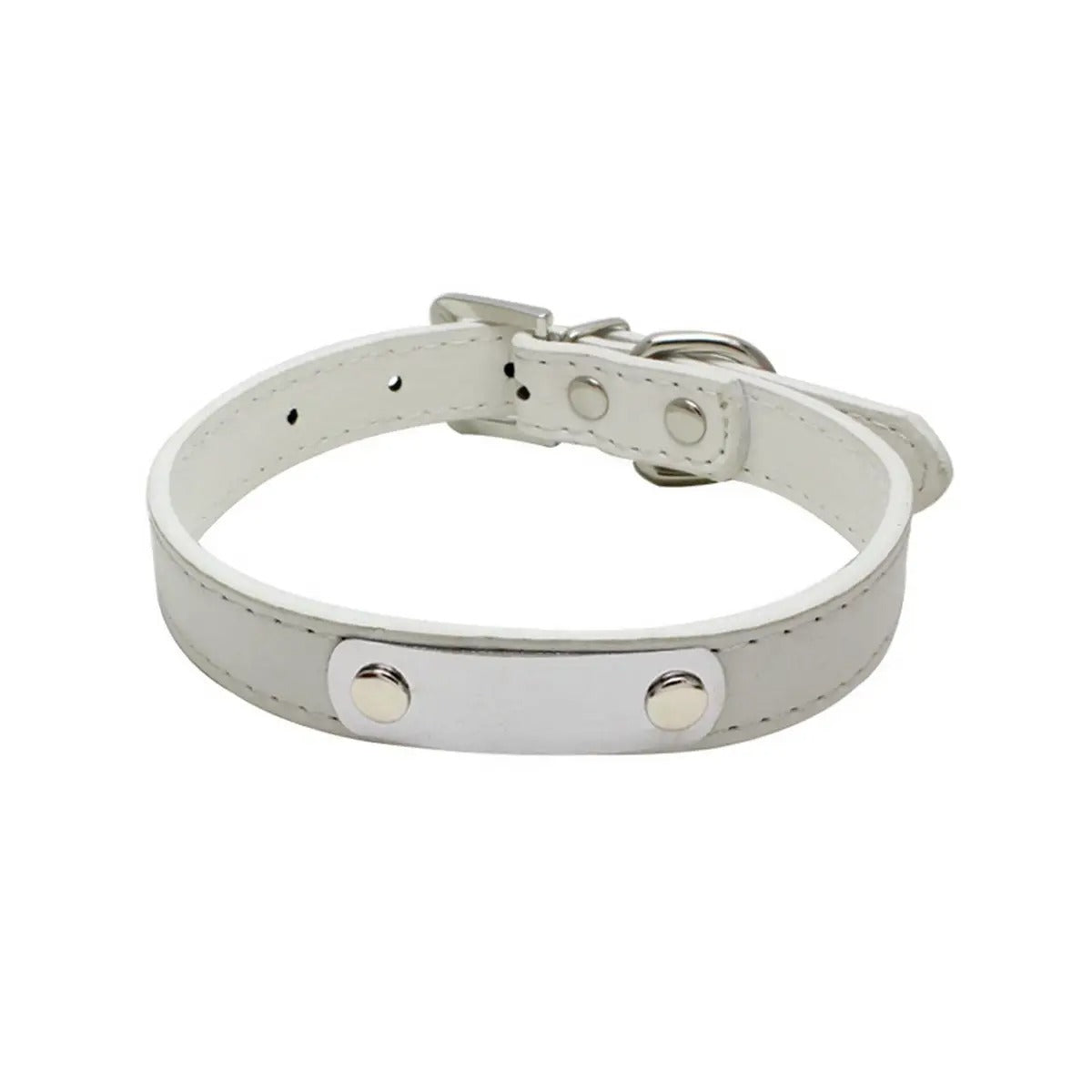 Laser Engraved PU Pet Collar for Dogs Cats_CWMM5983