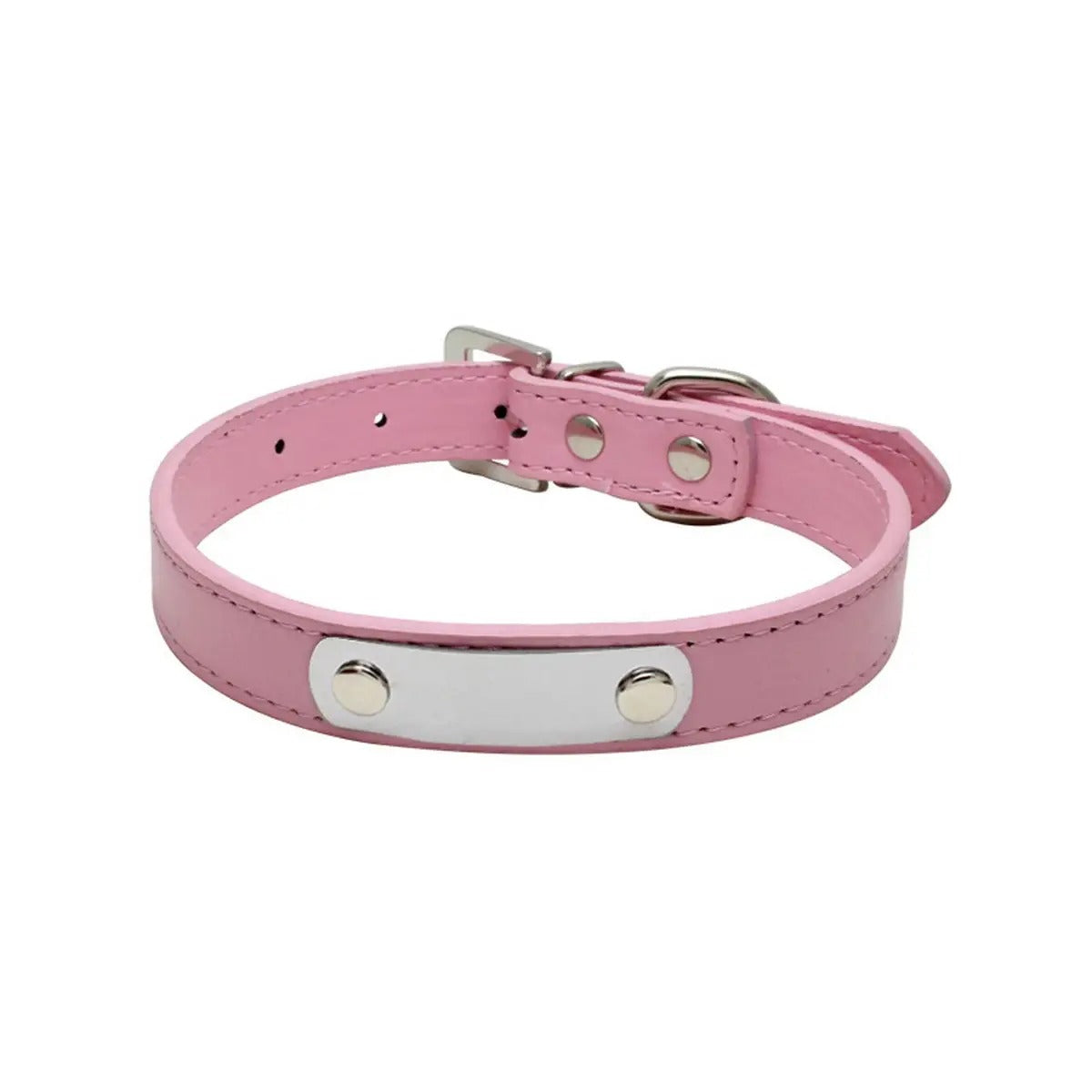 Laser Engraved PU Pet Collar for Dogs Cats_CWMM5983