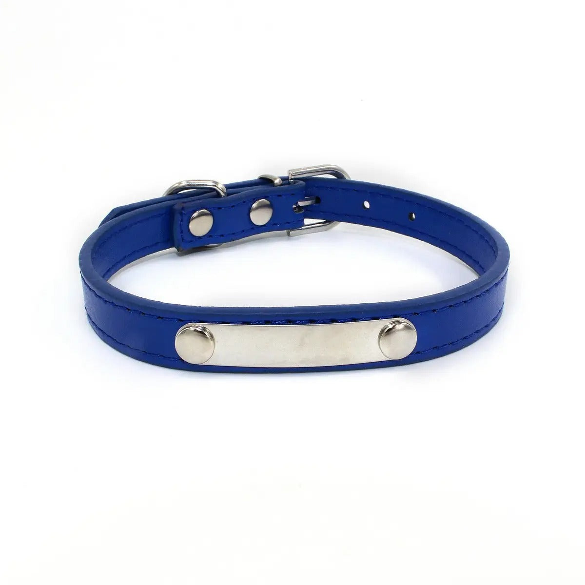 Laser Engraved PU Pet Collar for Dogs Cats_CWMM5983