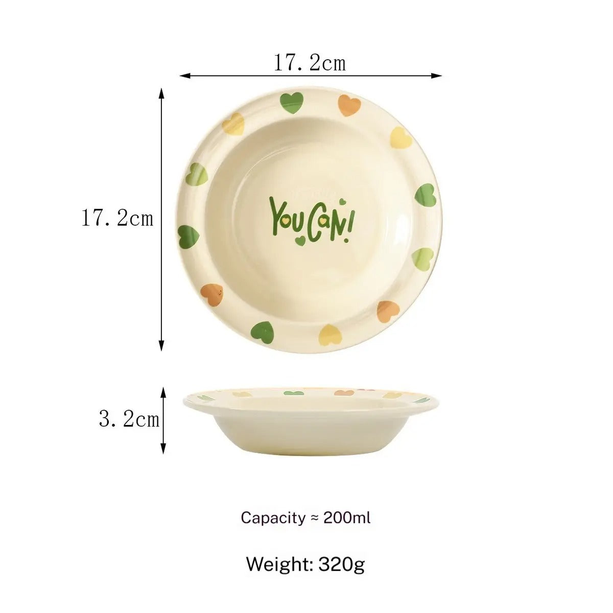 Cartoon Ceramic Pet Bowl with Edge Guard_CWMM5933