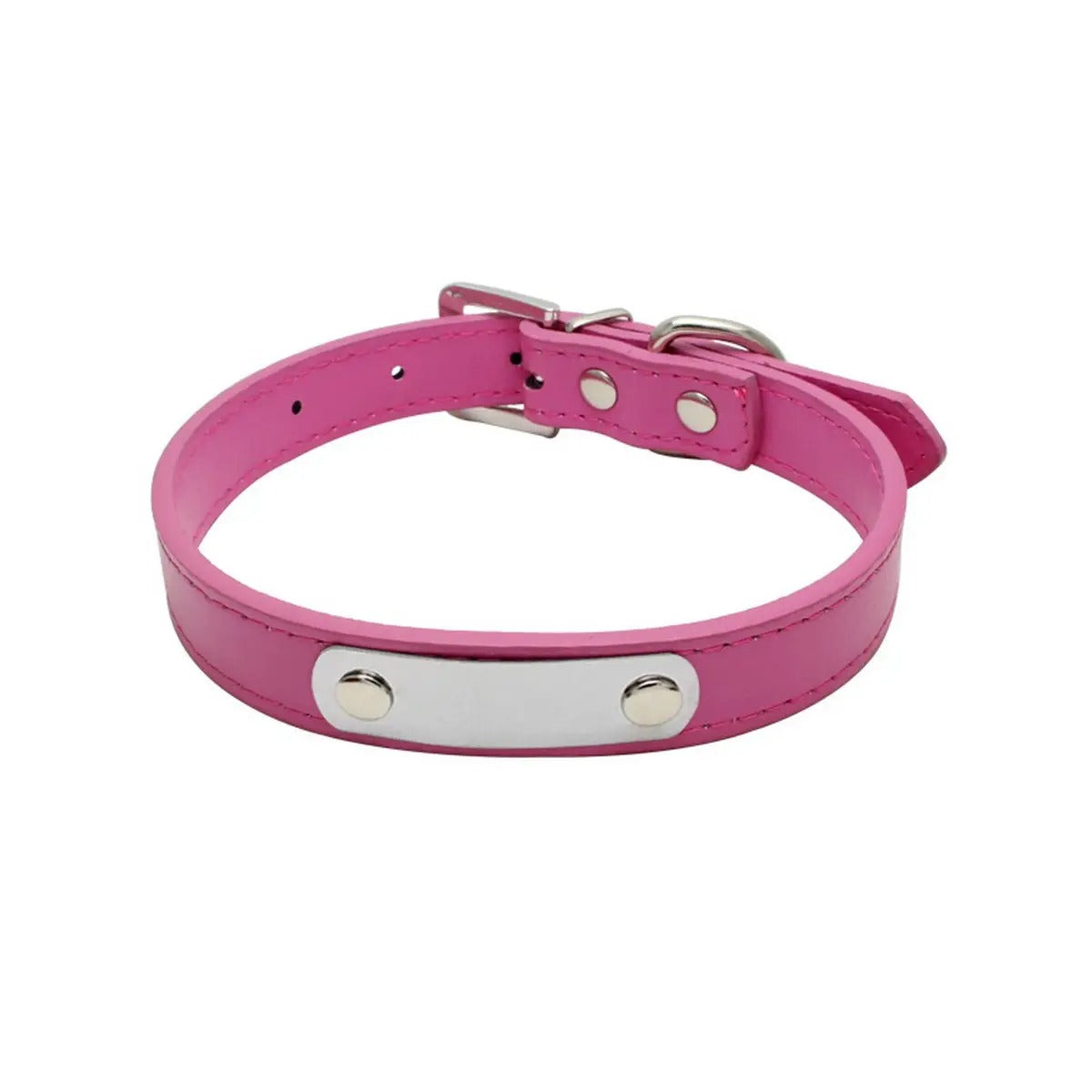 Laser Engraved PU Pet Collar for Dogs Cats_CWMM5983