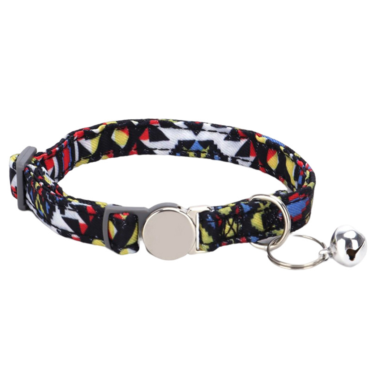 Boho Chic Floral Cat Collar with Custom Engraving_CWMM7577