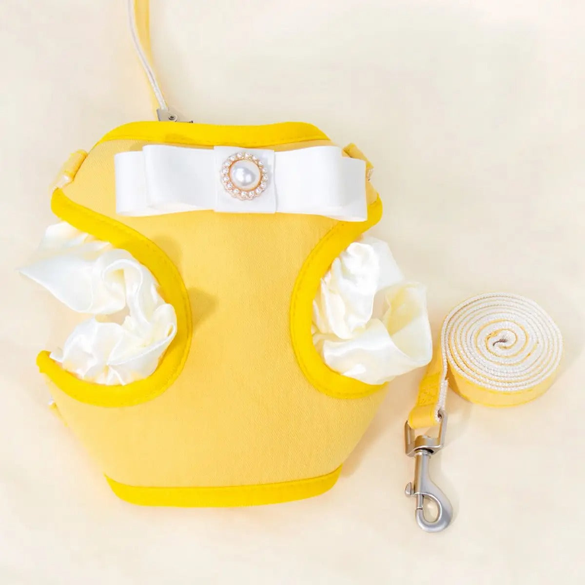 Fruit Embroidery Nylon Webbing Pet Leash Harness_CWMM5961