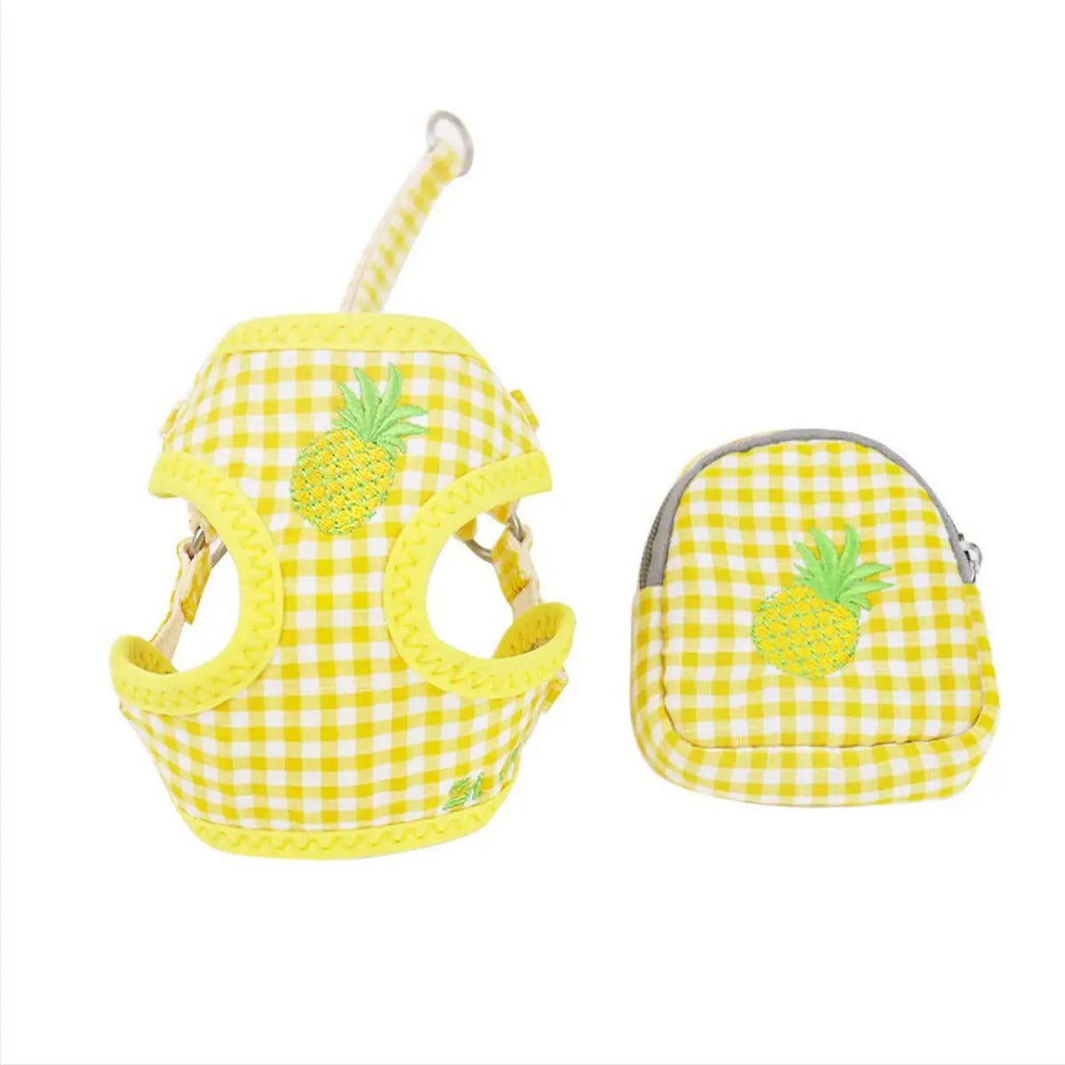 Fruit Embroidery Nylon Webbing Pet Leash Harness_CWMM5961