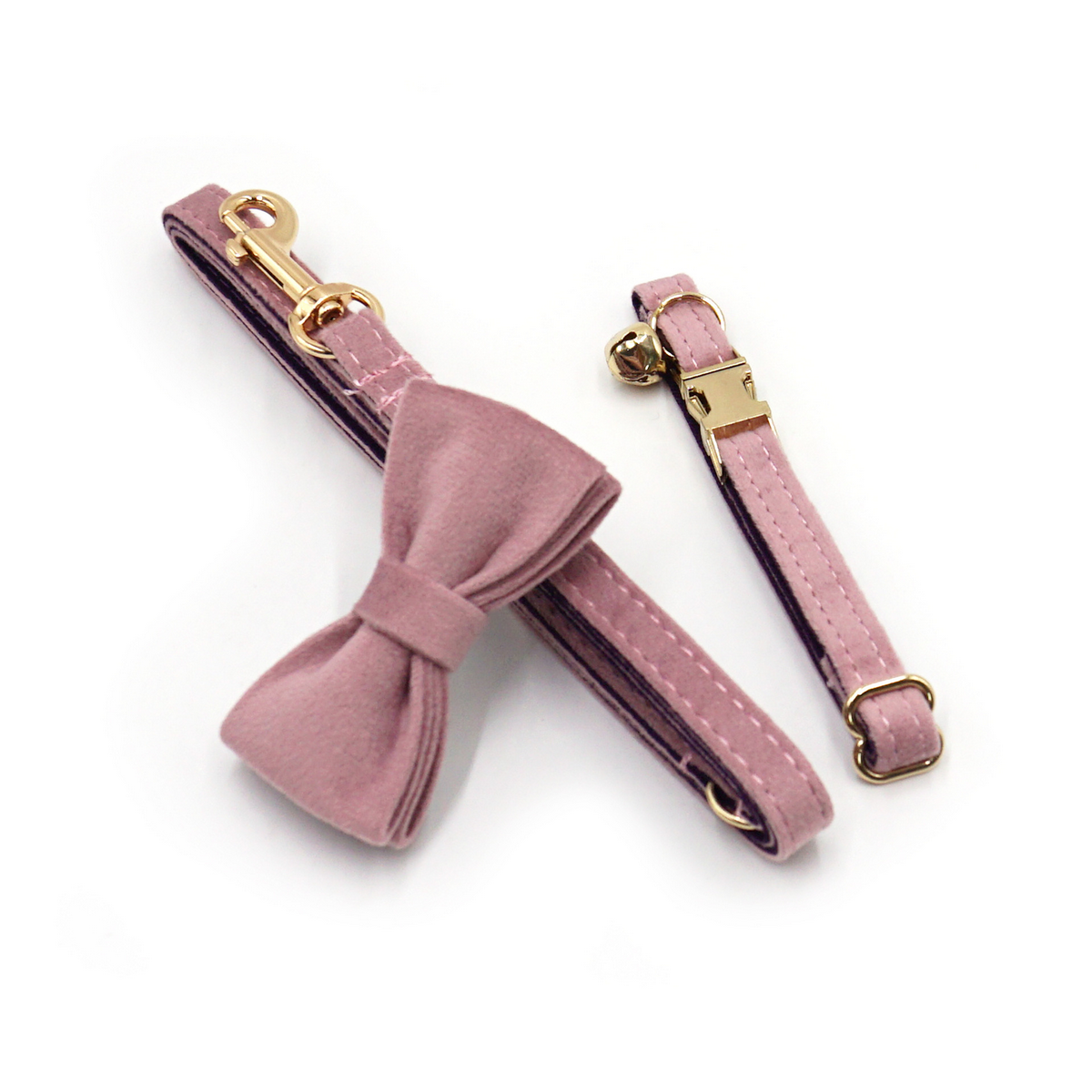Cute Velvet Cat Collar – Bell & Laser Engraving_CWMM7099