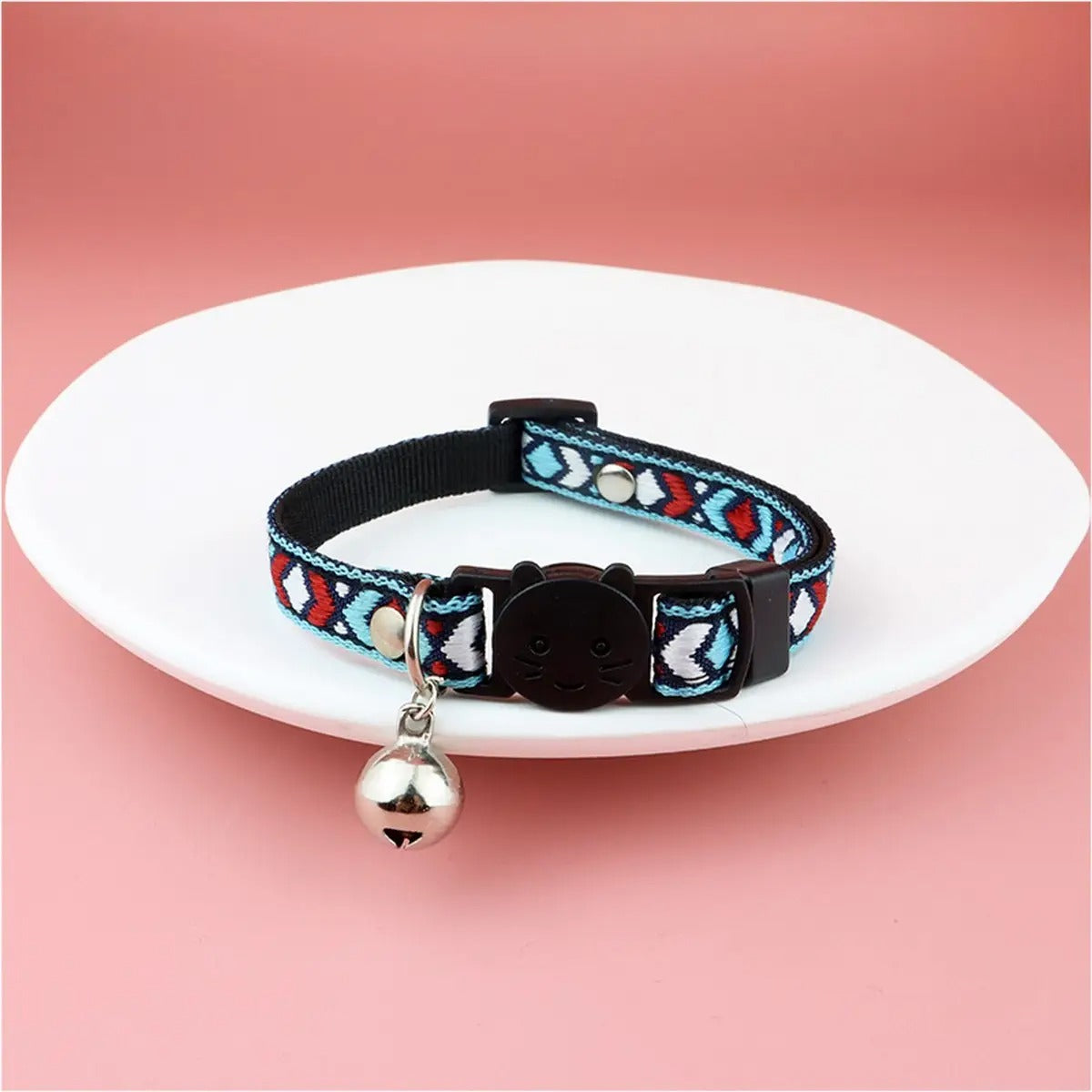 Colorful woven cat&dog collar (with bell tassel)_CWMM5968