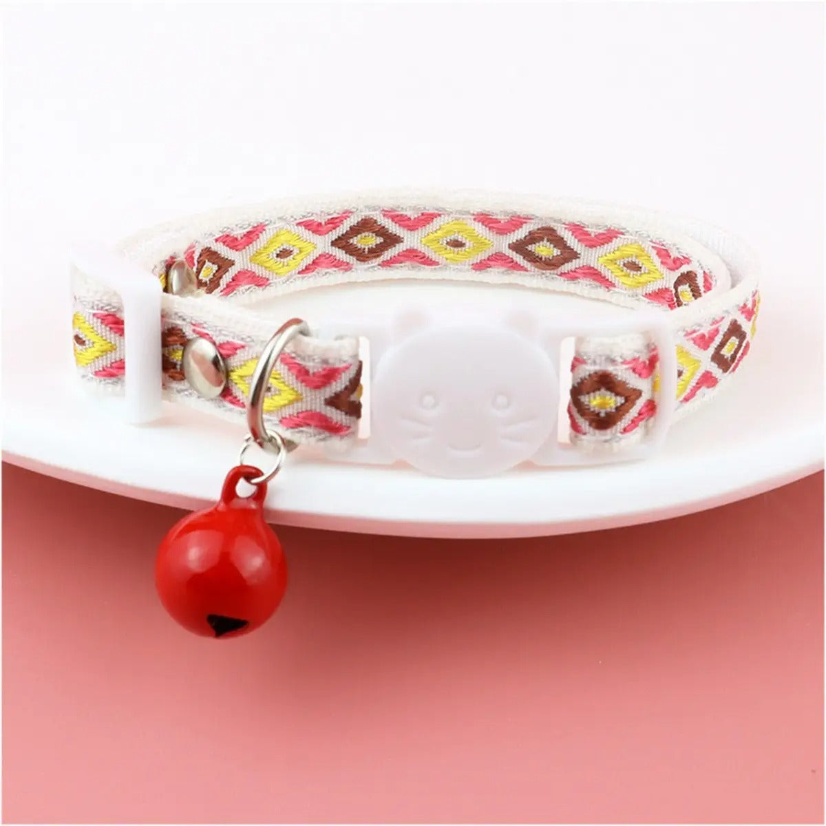 Colorful woven cat&dog collar (with bell tassel)_CWMM5968